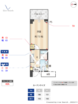 MFPRコート木場公園 1414 【東京都木場駅】 の間取り図