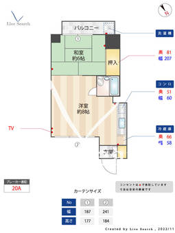 キューティ冷泉 303 【福岡県中洲川端駅】 の間取り図