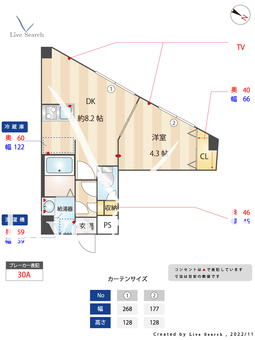 ラ・フォート五反野 201 【東京都五反野駅】 の間取り図