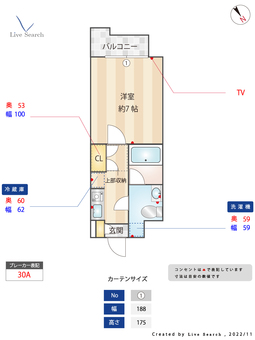 テストマンション3 101 【兵庫県神戸駅】 の間取り図