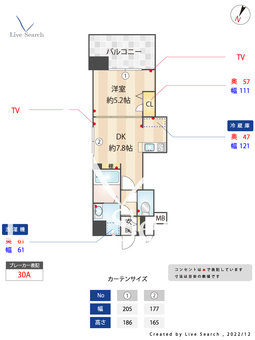 レキシントン・スクエア白金 505 【福岡県平尾駅】 の間取り図