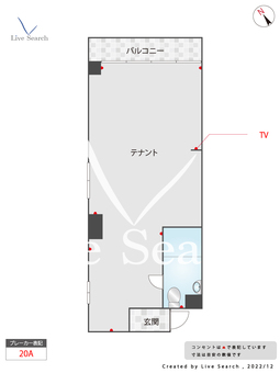シャトー川端 502 【福岡県中洲川端駅】 の間取り図