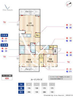 エルドラード上長尾 A棟 201 【福岡県七隈駅】 の間取り図