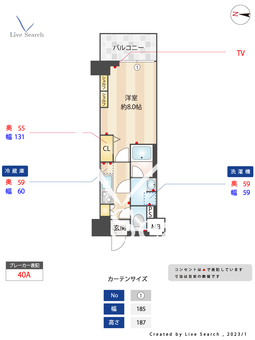 バウスフラッツ高円寺 203 【東京都新高円寺駅】 の間取り図