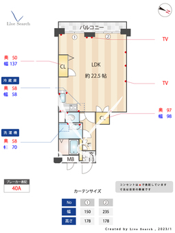 落合パークファミリア 1314 【東京都下落合駅】 の間取り図