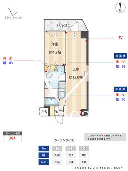 デ・ソーレ東池袋 501 【東京都東池袋駅】 の間取り図
