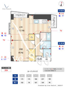 オリエントハイツ赤坂けやき通り 401 【福岡県赤坂駅】 の間取り図