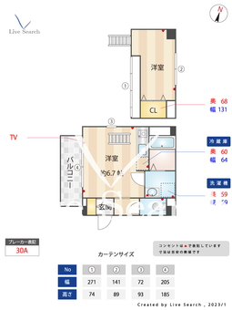 マリアージュ薬院 801 【福岡県薬院駅】 の間取り図