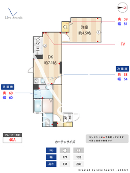 ラルク新宿御苑 301 【東京都新宿御苑駅】 の間取り図