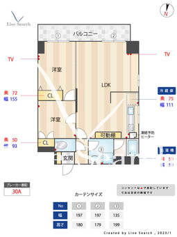 ディーフラット大濠2 402 【福岡県唐人町駅】 の間取り図