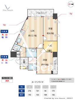 アルス大手前プレミア 405 【大阪府天満橋駅】 の間取り図