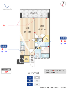 ルキシア薬院 1109 【福岡県薬院駅】 の間取り図