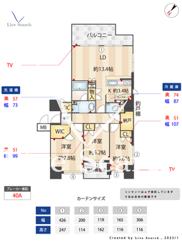 パークホームズ警固本通 204 【福岡県天神駅】 の間取り図