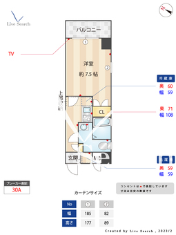 ピュアドームリバーサイド天神 906 【福岡県中洲川端駅】 の間取り図