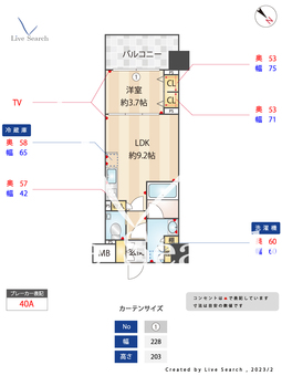 オープンレジデンシア渡辺通 802 【福岡県渡辺通駅】 の間取り図