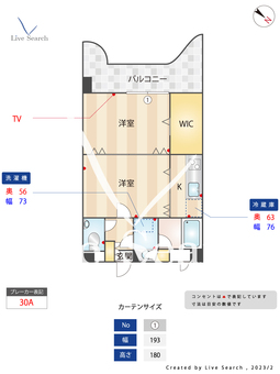 グランドステイツ薬院ギャラリー 602 【福岡県薬院駅】 の間取り図