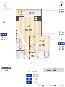 KNアビテ 702 【福岡県大濠公園駅】 の間取り図