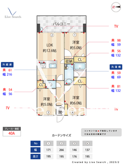 グランフォーレ大橋駅前レジデンス 1503 【福岡県大橋駅】 の間取り図