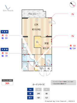 ティーズガーデン千駄ヶ谷 204 【東京都北参道駅】 の間取り図