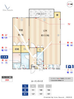 サンプレスウィンズ 201 【兵庫県城の堀駅】 の間取り図