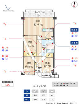 洋伸芦屋楠町マンション 202 【兵庫県打出駅】 の間取り図