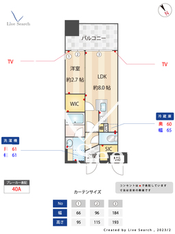 パークアクシス福岡県庁前 1311 【福岡県馬出九大病院前駅】 の間取り図