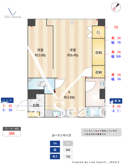 燦瓢閣 503 【福岡県中洲川端駅】 の間取り図