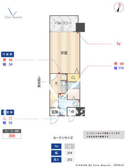 エステート･モア･天神ワーフ 1005 【福岡県赤坂駅】 の間取り図
