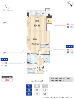 フォレストコート半道橋 405 【福岡県竹下駅】 の間取り図