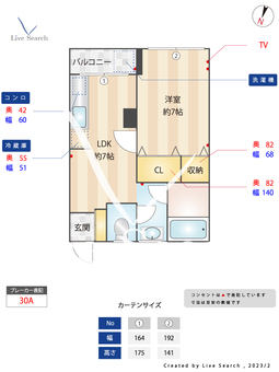 井上ビル 405 【福岡県薬院駅】 の間取り図