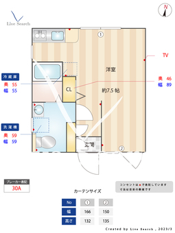 Livixia清川 402 【東京都南千住駅】 の間取り図