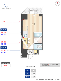 レジディア浦安Ⅲ 618 【千葉県浦安駅】 の間取り図
