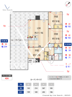 ニューガイア川﨑No.70（7号タイプ　Gタイプ2） 408 【神奈川県新川崎駅】 の間取り図