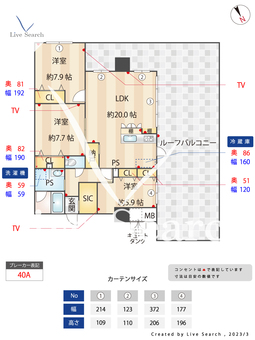 ニューガイア川﨑No.70（7号タイプ　Gタイプ1） 502 【神奈川県新川崎駅】 の間取り図