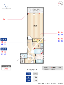 サンシャイン・バレー 206 【東京都押上駅】 の間取り図