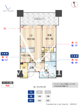 白金ザ・スカイ東棟 E2007 【東京都白金高輪駅】 の間取り図