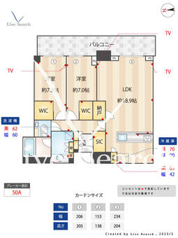 グランドメゾン新梅田タワーTHE CLUB RESIDENCE 4511 【大阪府福島駅】 の間取り図