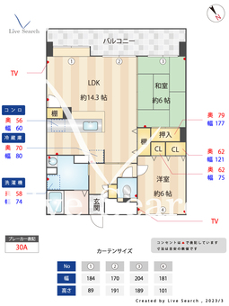 サンセベリア高宮 302 【福岡県高宮駅】 の間取り図