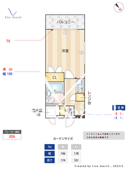 グレイス西新 501 【福岡県西新駅】 の間取り図