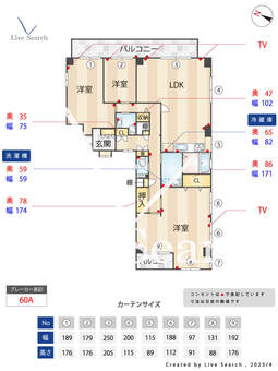 ルガーノ警固 505 【福岡県薬院大通り駅】 の間取り図