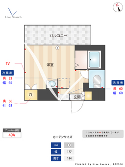 リビオセゾン早稲田 706 【東京都早稲田駅】 の間取り図