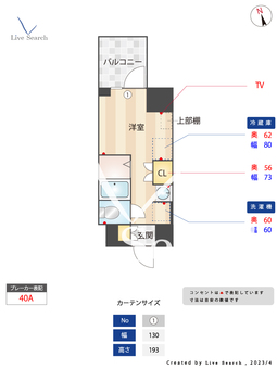 リビオセゾン早稲田 413 【東京都早稲田駅】 の間取り図