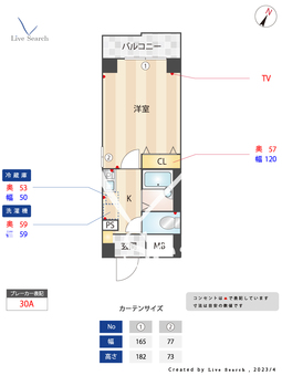 シーサイド松風 401 【福岡県西新駅】 の間取り図