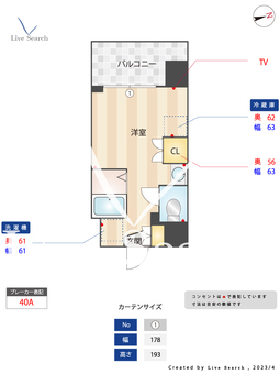 リビオセゾン早稲田 406 【東京都早稲田駅】 の間取り図