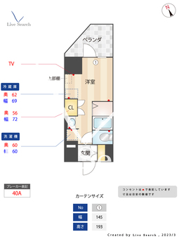 リビオセゾン早稲田 414 【東京都早稲田駅】 の間取り図