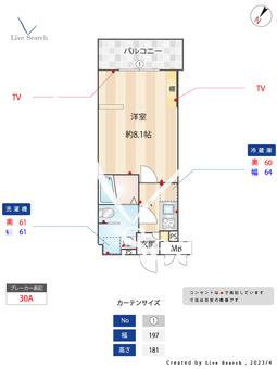 エフパルク天神南 505 【福岡県薬院駅】 の間取り図