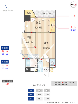 アーバンゲート別府 501 【福岡県別府駅】 の間取り図