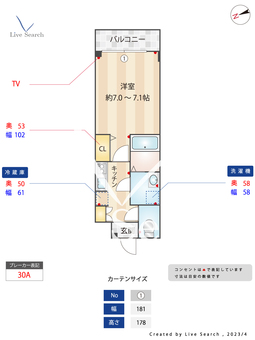 ビィ・フォルマ多摩川（beformaたまがわ） 203 【神奈川県二子新地駅】 の間取り図