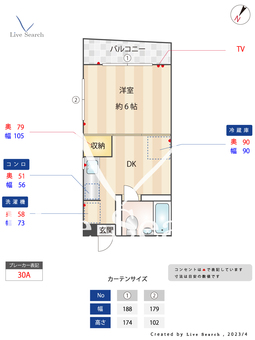 スカイハイツ綿原 206 【福岡県竹下駅】 の間取り図