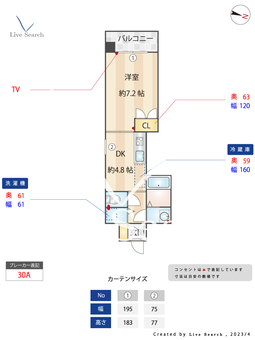 エンクレスト天神WING 2201 【福岡県赤坂駅】 の間取り図